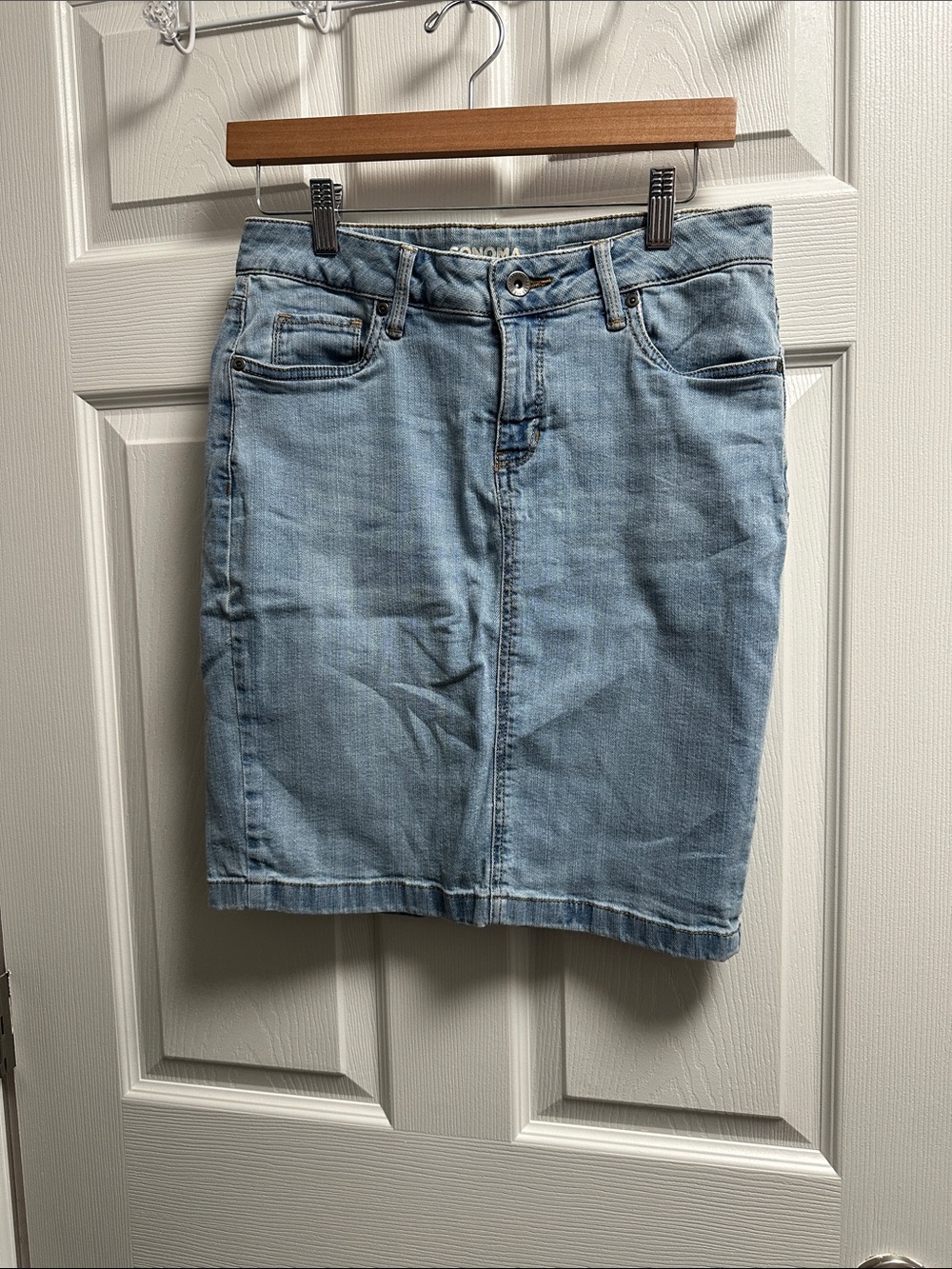 Light Wash Denim Skirt - Women